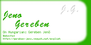 jeno gereben business card